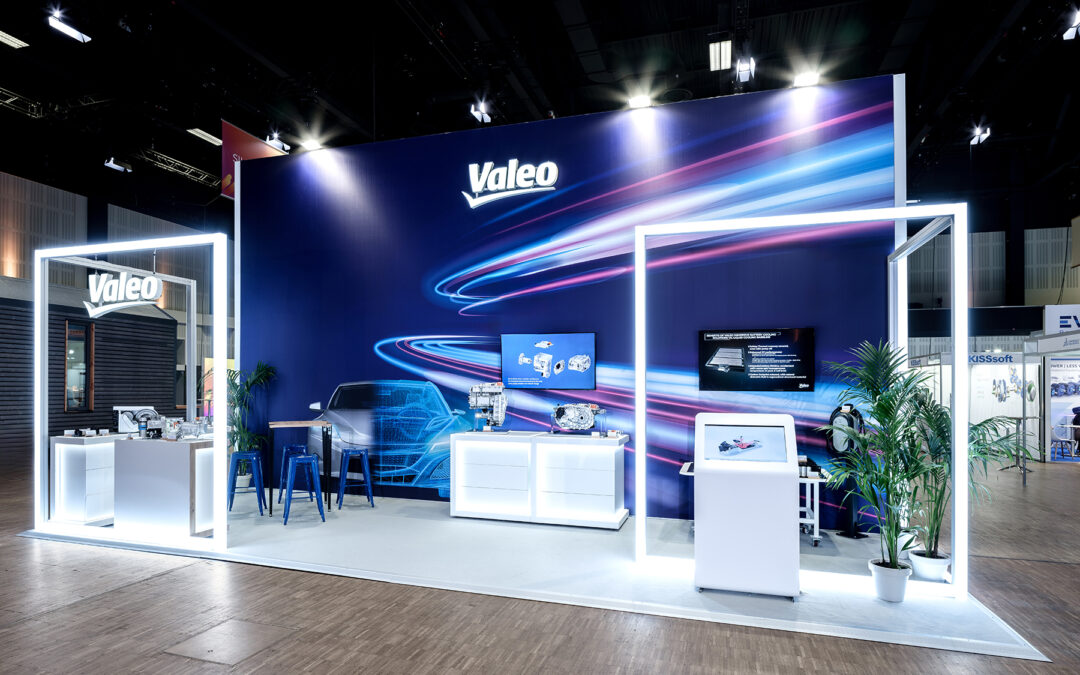 Valeo – Stand itinérant – depuis 2018 – Toulouse / Paris / Lille / Francfort / Taipei / Berlin / Baden Baden
